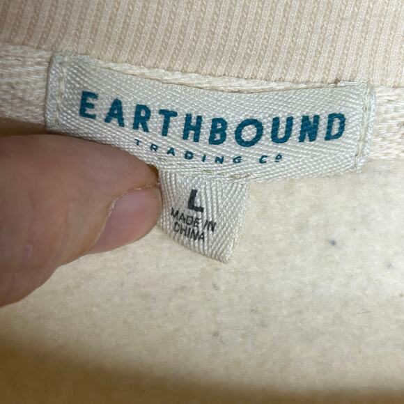 Earthbound Trading Co. sweatshirt-size Large- EBX Cream butterfly colony - Picture 3 of 4